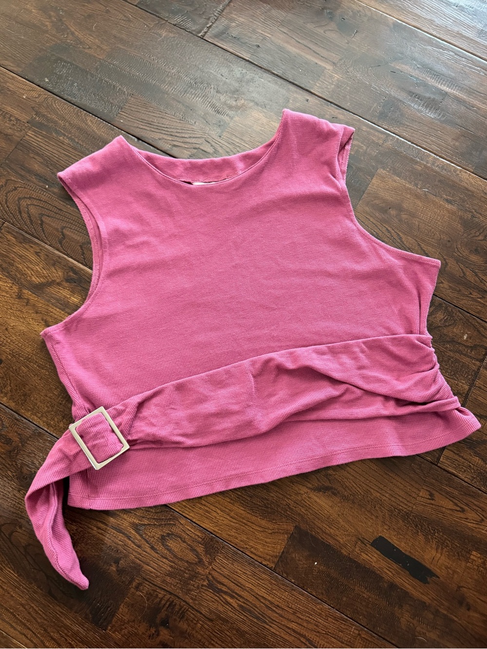 Maeve Anthropologie Sleeveless Pink Belted Top Size L